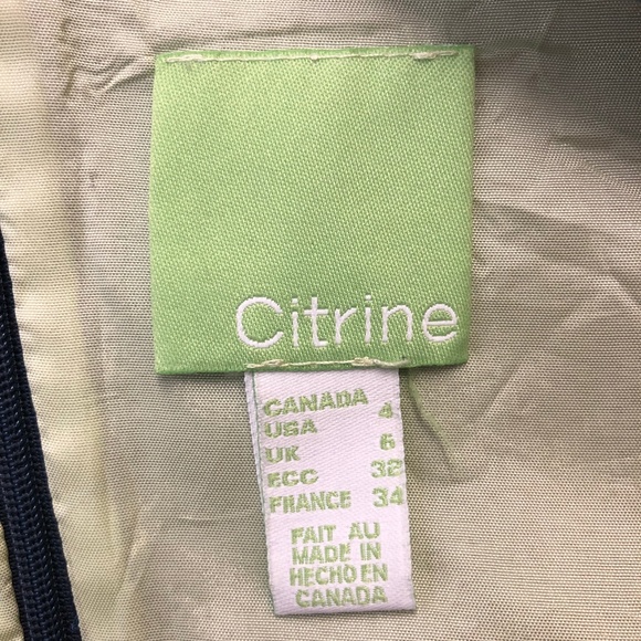 Citrine Navy Blue Dress With Flounce Hem Size 4 - Picture 3 of 7